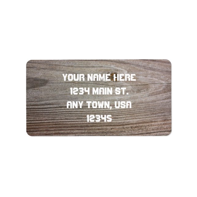 Aged Wood Label (Front)