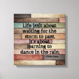 Aged Wood Pallet Wall Quote Canvas Print