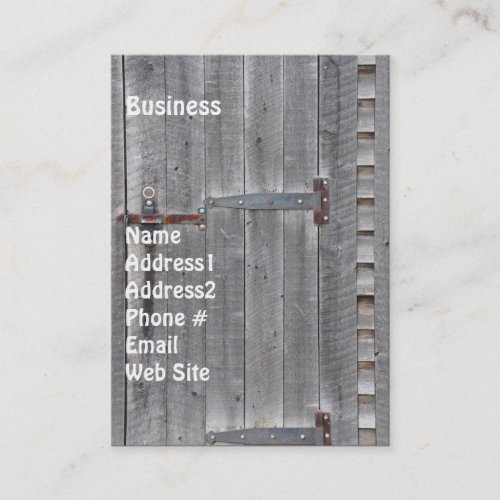 Aged Wooden Door Grunge Business Card