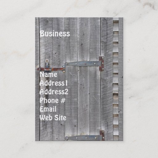 Customizable Aged Wooden Door Grunge Business Card