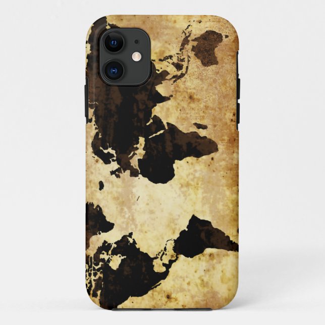 aged-world-map Case-Mate iPhone case (Back)
