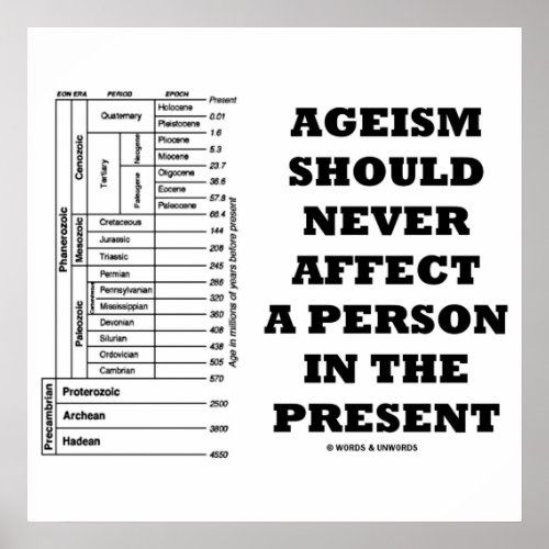 Ageism Should Never Affect A Person In The Present Poster