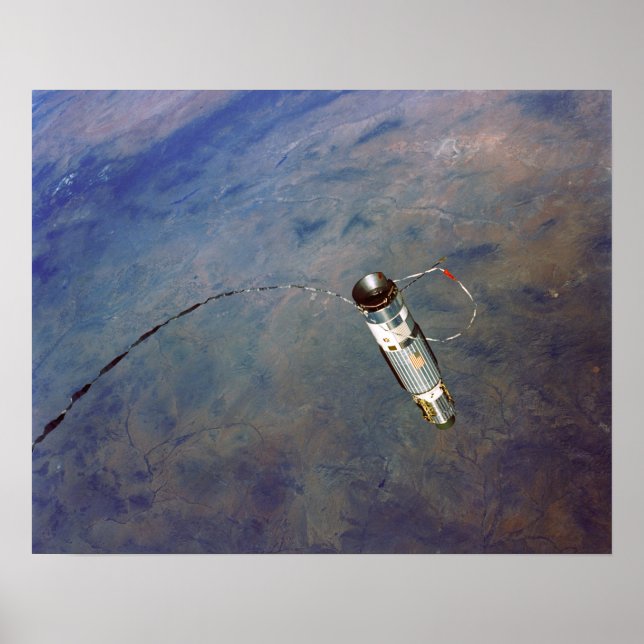 Agena Target Docking Vehicle viewed from Gemini 12 Poster (Front)
