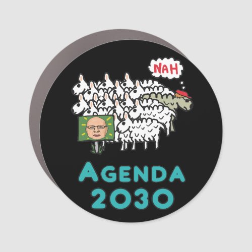 Agenda 2030 car magnet