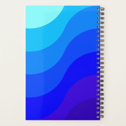 Agenda Espiral com Foto Desenho Degrade Azul