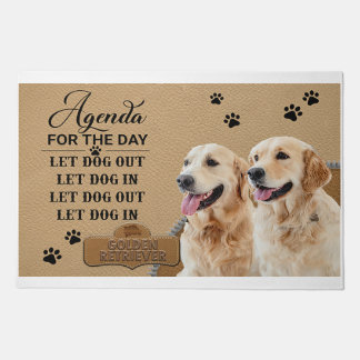 Agenda For The Day Lat Dog Out Let Dog In Doormat