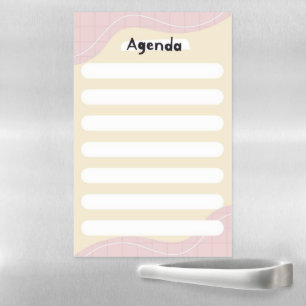 Agenda List Magnetic Dry Erase Sheet