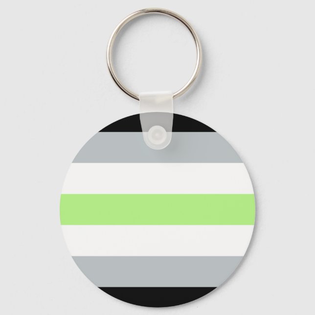 Agender Flag Keyring (Front)