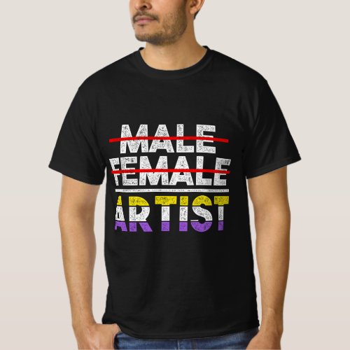 Agender Flag LGBT Pride Month Artist Gift Non Bina T_Shirt