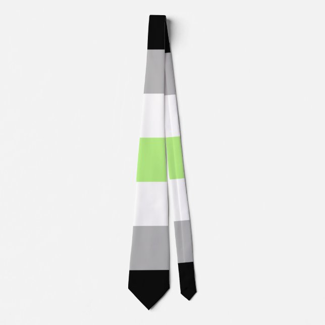 Agender Flag  Neck Tie (Front)