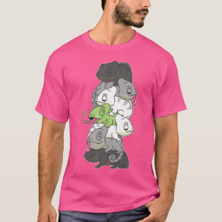 Agender Flag Pride Month Lgbtq Agender Chameleon T-Shirt
