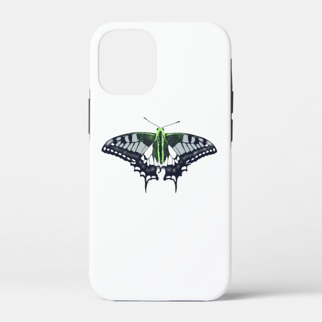 Agender Flag Swallowtail Butterfly Case-Mate iPhone Case (Back)