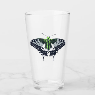 Agender Flag Swallowtail Butterfly Glass