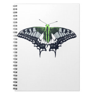 Agender Flag Swallowtail Butterfly Notebook