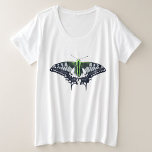 Agender Flag Swallowtail Butterfly Plus Size T-Shirt