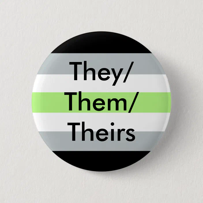 Agender Flag They Them Theirs Button Zazzle Com