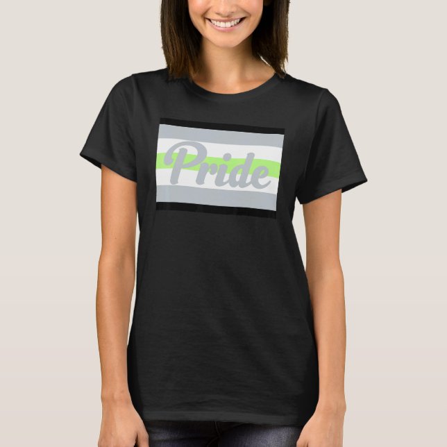 Agender Gay Pride Rainbow Word 1 T-Shirt (Front)