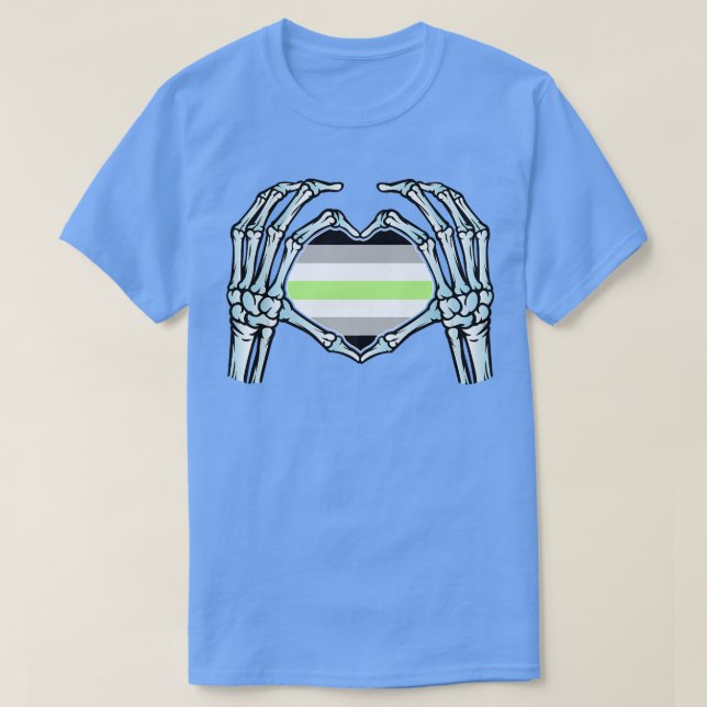 Agender  Gay Skeleton  Nonbinary Gender  T-Shirt (Design Front)