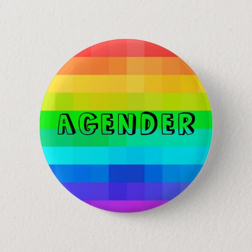 Agender Gender_Fluid Pronouns LGBTQ Rainbow Button