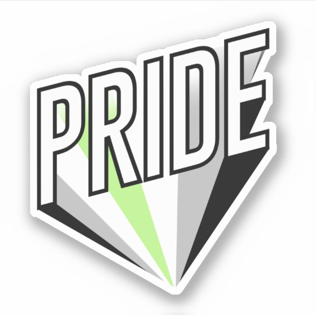 Agender Pride Burst Sticker (Front)