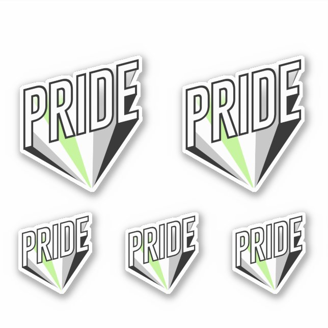 Agender Pride Burst Sticker (Front)