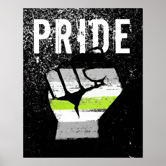 Agender Pride Fist Poster (Front)
