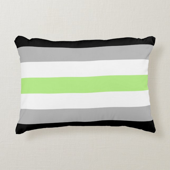 Agender Pride Flag Accent Pillow (Front)