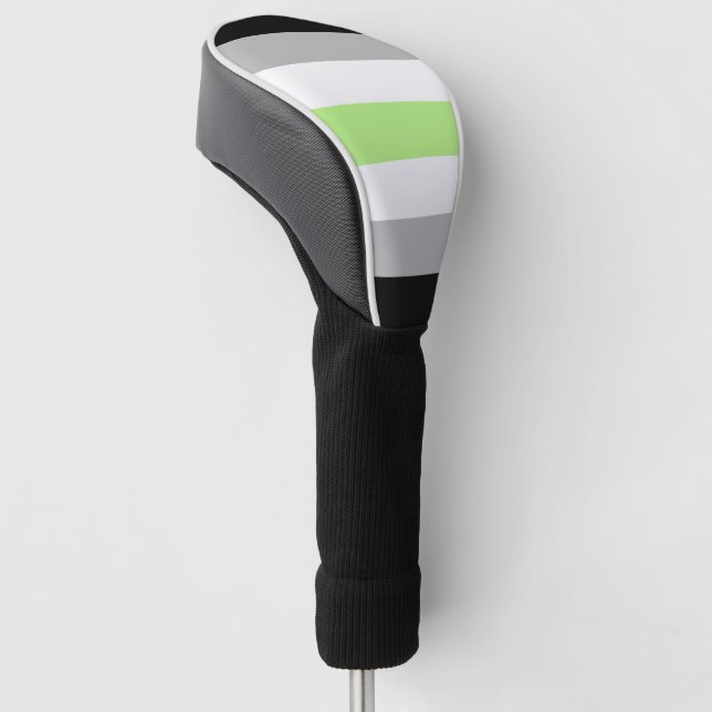 Agender Pride Flag – Agender Identity LGBTQIA+  Golf Head Cover (Angled)