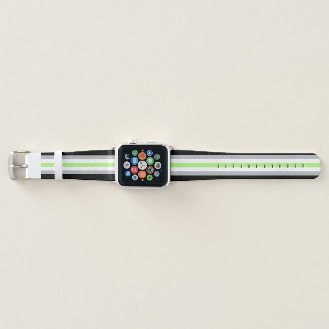 Agender Pride Flag Apple Watch Band (Front)