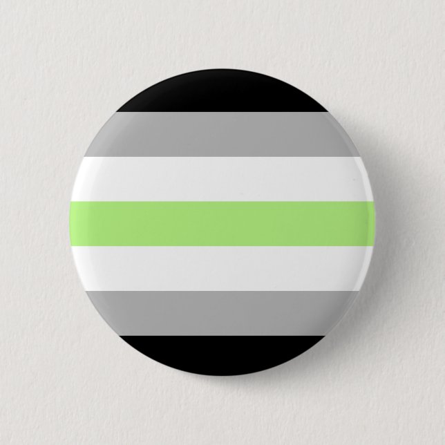 agender pride flag badge pinback button (Front)