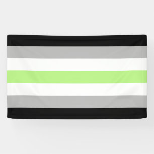 Agender Pride Flag Banner