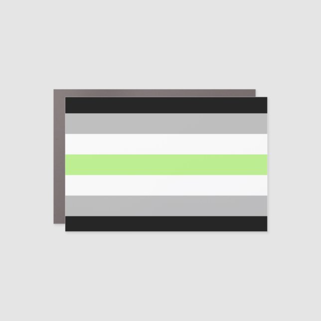 Agender Pride Flag Car Magnet (Front)