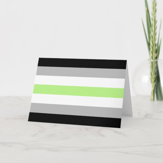 Agender Pride Flag Card (Front)