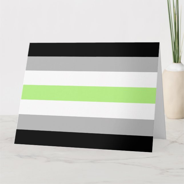 Agender Pride Flag Card (Front)