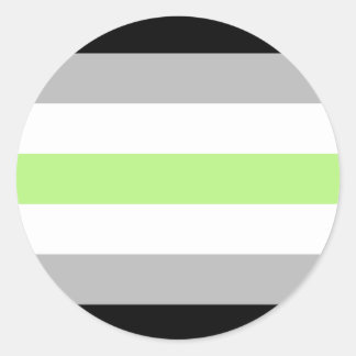 Agender Pride Flag Classic Round Sticker