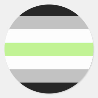 Agender Pride Flag Classic Round Sticker