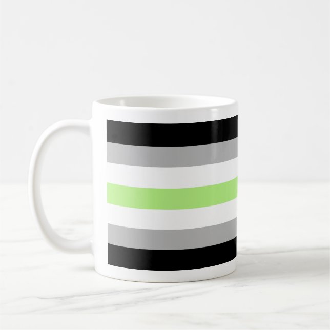 Agender Pride Flag Coffee Mug (Left)