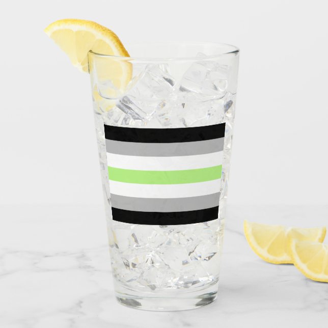 Agender Pride Flag Glass (Front Ice)