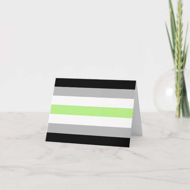 Agender Pride Flag Holiday Card (Front)