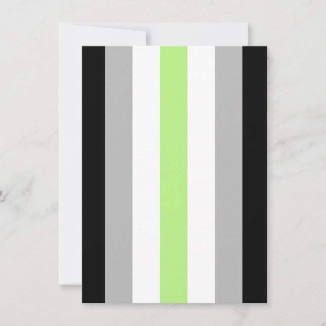 Agender Pride Flag Holiday Card (Front)