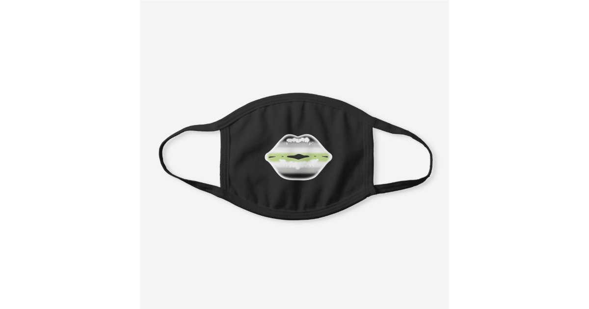 Agender Pride Flag Lips Lgbt Lgbtq Black Cotton Face Mask Zazzle Com Agender Pride Flag Lips Lgbt Lgbtq Black Cotton Face Mask Zazzle Com