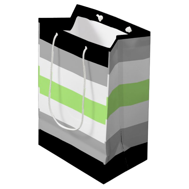 Agender Pride Flag Medium Gift Bag (Front Angled)
