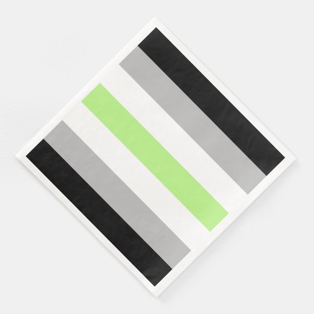Agender Pride Flag Paper Dinner Napkins (Corner)