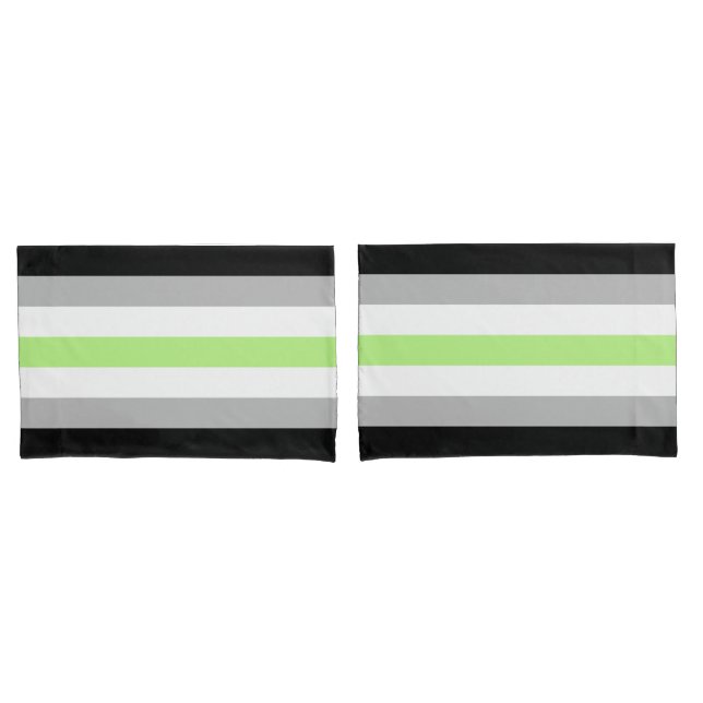 Agender Pride Flag Pillow Case (Front-Set)