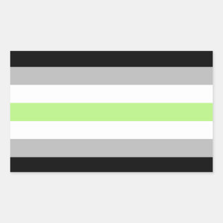 Agender Pride Flag Rectangular Sticker