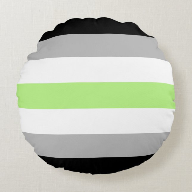 Agender Pride Flag Round Pillow (Front)