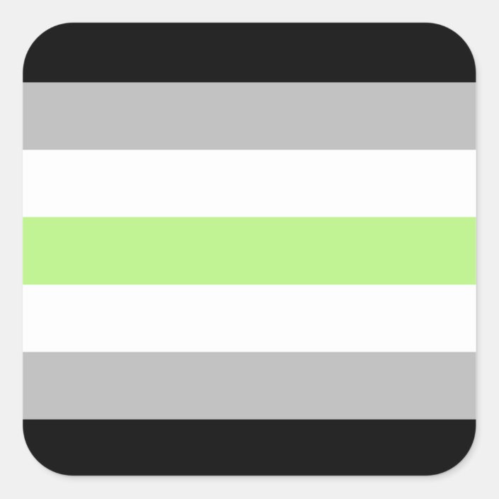 Agender Pride Flag Square Sticker Zazzle Com