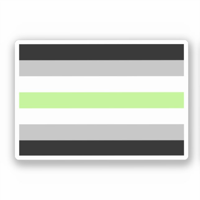 Agender Pride Flag Sticker (Front)