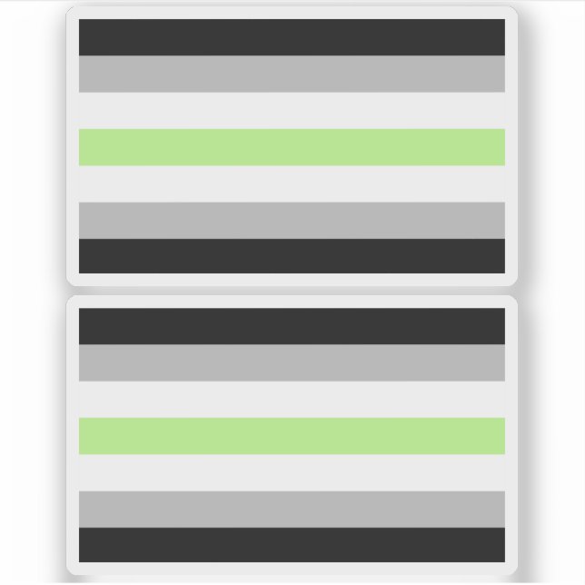 Agender Pride Flag Sticker (Front)