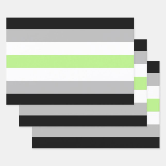 Agender Pride Flag Wrapping Paper Sheets (Set)